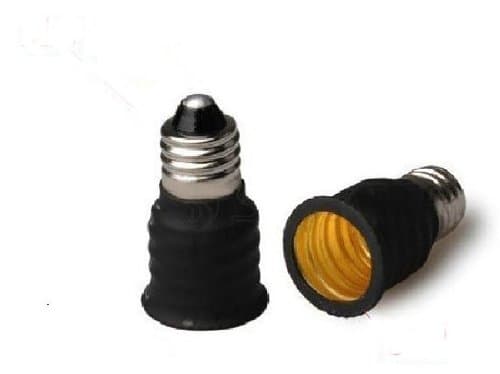 SmartDealsPro® 12 Pack/lot Black E10 to E12 Bulb Converter LED Light Holder Lamp Adapter Socket Changer High Quality
