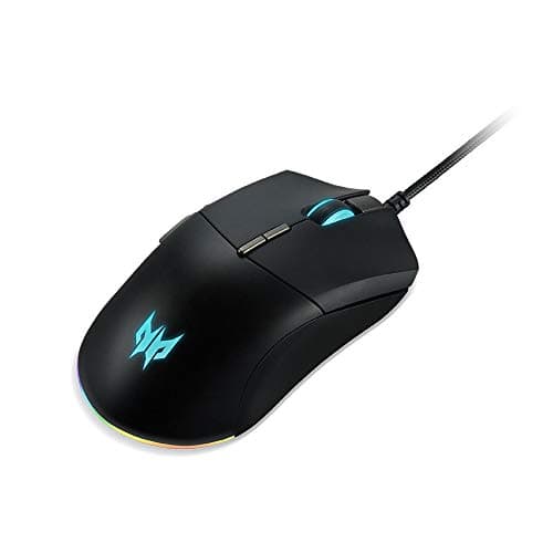 Acer Predator Cestus 310 Wired Gaming Mouse (Pixart 3519 Sensor/4200 dpi/6 Buttons/4 Colored LED Breath Light Backlit in Scroll Wheel/Black)