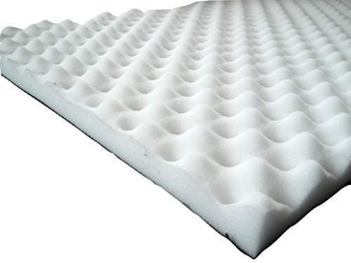 Mail2mail Noppenschaumstoff Cut (ca.50 X 50) Acoustic Foam Insulation Panels (Approx. 50x50x 3 CM - White, Approx. 50 x 50 x 3 CM