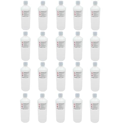 Isopropyl Alcohol 20L – 20 x 1L Bottles of 99.9% IPA Disinfectant & Sanitiser – Removes Grime on Phones & Electronics – Degreaser, Cleaning Fluid & Solvent for Paint Thinning