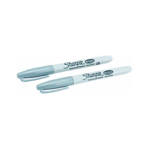 Metallic Sharpie, Permanent, Fine Point, Silver (2 Pack) [Set of 6] by Sanford