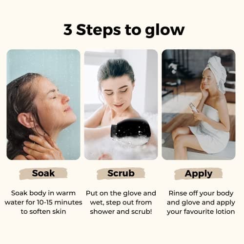 Ghar Soaps Exfoliating Gloves For Dead Skin Body, Pink (Pack of 2) | Loofah for Women/Loofah for Men | Gentle On Skin | Easy To Use | All Dead Skin Cells, Blackheads, Impurities, Sustainable