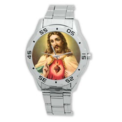 Catholic Christian Religious Church Gifts Jesus Christ Analogue Stainless Steel Men's Watch