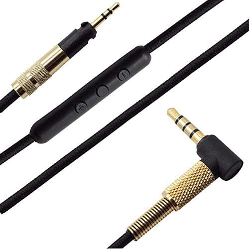Aquelo Replacement Audio Cord Cable Compatible for Sennheiser Momentum Wireless, Momentum 2.0, Momentum On-Ear 2,Momentum On-Ear Wireless,Sennheiser HD 1, Headset Cord with Mic and Volume Control