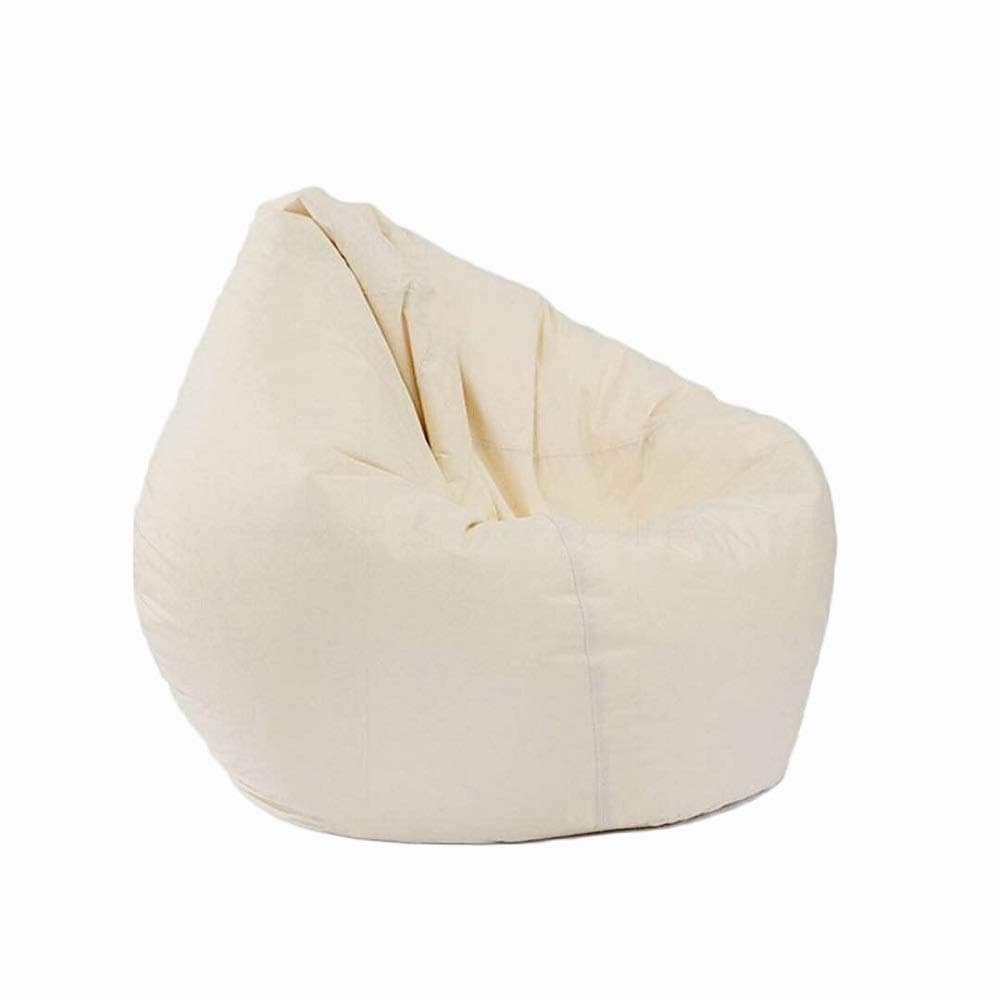 Inwinner Waterproof Removable Slip Bean Bag Chair Large Storage Bean Bag Lounger Sack Oxford Chair Cover for Kids,Teens and Adults (Beige)