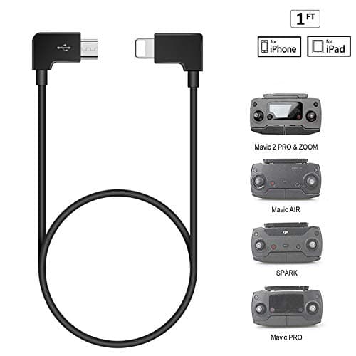 Lightning to USB Cable for DJI Spark Mavic Pro2 Zoom Mavic Air[1ft]