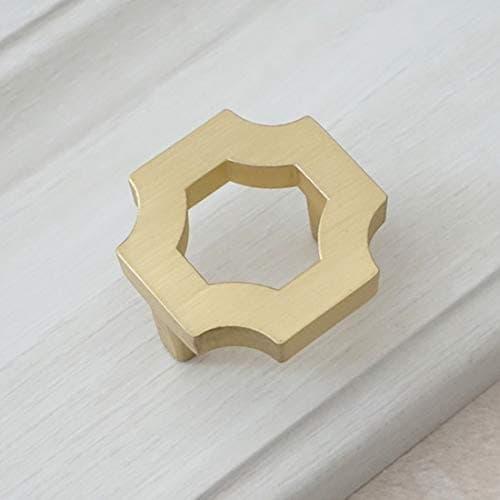 LBFEEL 1.25" 2.5" Unique Style Gold Brass Knob Drawer Pull Handle Cupboard Knob Cabinet Door Knob Hardware 32 64mm (1.25" Hole Centers)