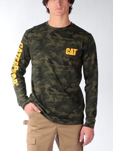 Caterpillar mens Trademark Banner L/S Tee T-Shirt