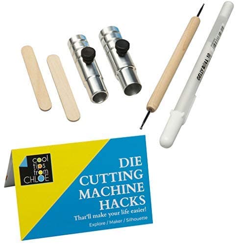 Chomas Creations Adjustable Marker and Pen Holders for The Silhouette Cameo, Stylus and White Gel Pen with Die Cutting Machine Hacks