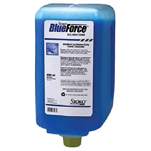 33541 STOKO 4 L Bottle Blue BlueForce Natural Or Fresh Scented Medium to Heavy Duty Hand Cleaner, English, 15.34 fl. oz, Plastic, 1" x 1" x 1"