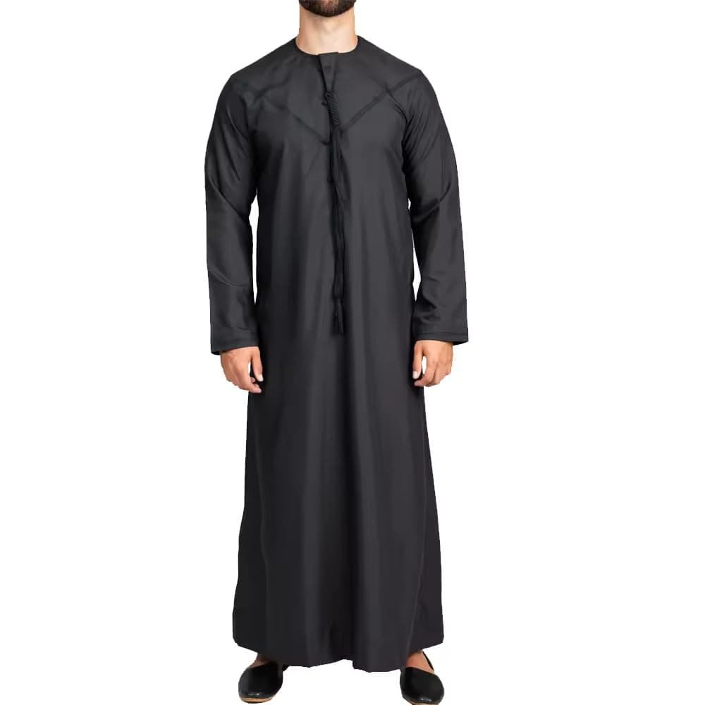 Signature Brand Arabian Hand Stitched Long Sleeve Middle Eastern Emarati Royal Thobe | Kandora | Jalabiya | Jubba for Men