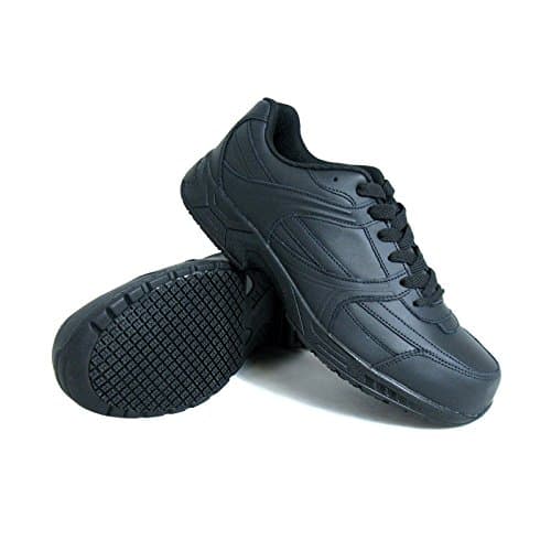 Genuine Grip FootwearSteel Toe Jogger,Black Leather,US