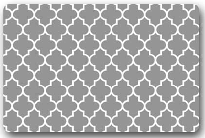 Quatrefoil Lattice Gate Large Doormat Neoprene Backing Non Slip Outdoor Indoor Bathroom Kitchen Decor Rug Mat Welcome Doormat