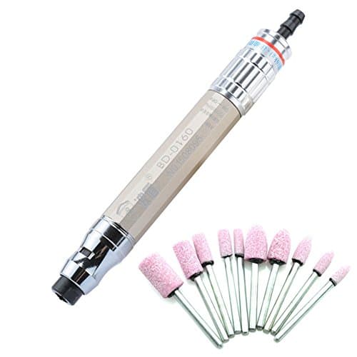 Air Micro Grinder Kit Pneumatic Mini Pencil Style Die Grinder Polishing Tool Engraver Professional Tool 70,000RPM Champagne Gold