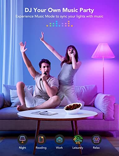 Govee Smart A19 LED Light Bulbs, 1000LM RGBWW Dimmable, Wi-Fi & Bluetooth Color Changing Light Bulbs, Compatible with Alexa & Google Assistant No Hub Required, 75W Equivalent Smart Bulbs, 4 Pack