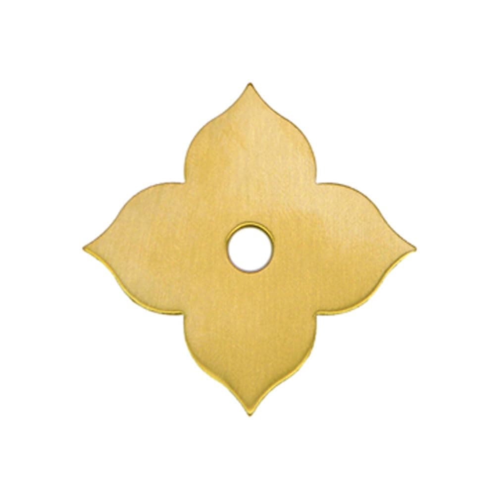 Tiazza 10Pcs Clover Brass Backplate Washers Classical Furniture Decoration Gasket Hardware Accessories (Brass) - 1.2"