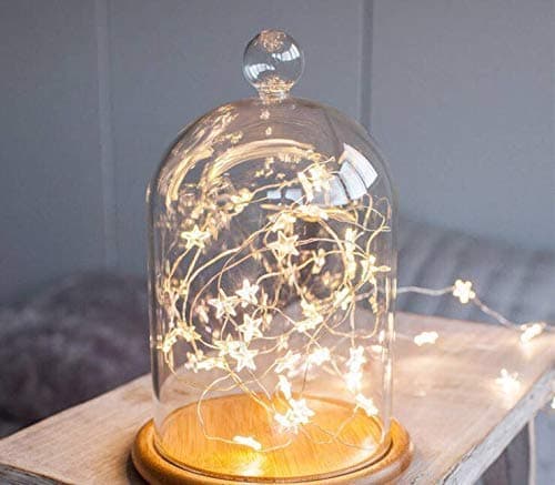 Shining Decors Metal Star Shape LED String Lights, Warm White (40 LED)