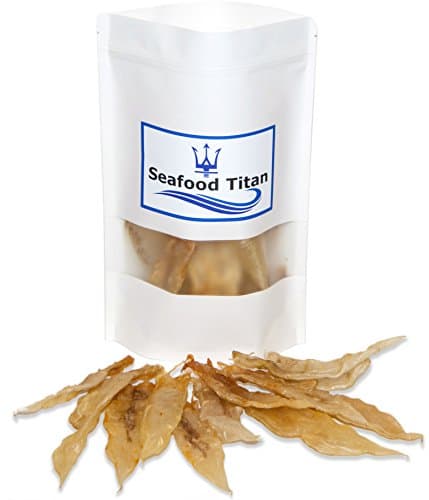 Wild Caught Yellow Croaker aka Corvina Fish Maws Collagen Huan Hua Jiao 黃魚花膠 (Size Medium: 453 gram (1/2 LB) 17-23 pcs)