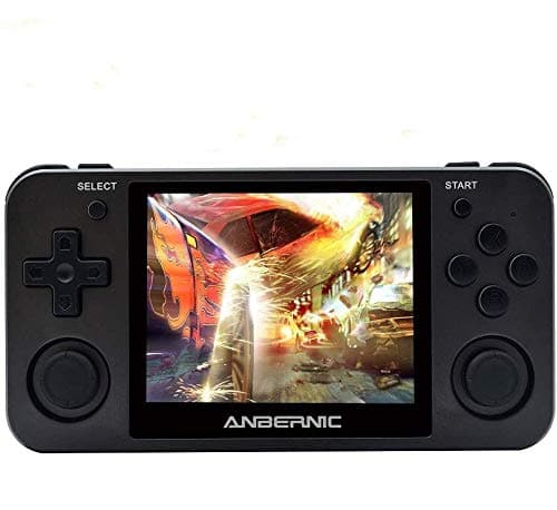 BAORUITENG RG350M Handheld Game Console with Opening Linux System.HDMI Output 64Bit 3.5inch IPS Screen , Retro Game Console with 32G TF Card 2500 Classic Games Portable Video Game Console (Black)