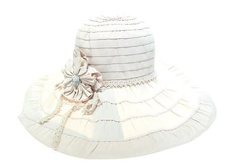 Eden Hats Women's Ribbon Large Brim Bowknot Summber Hat White