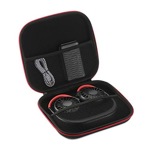 Lecone Personal Fan Case Compatible with Neck Fan Portable Hanging Necklace Sports Fan Hands Free Neckband Fans.(Box Only)