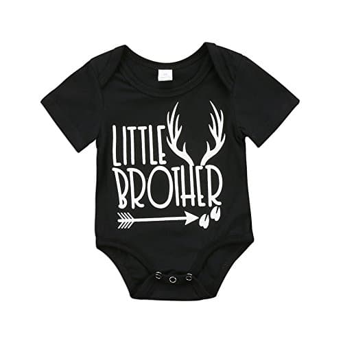 Toddler Newborn Baby Boy Sibling Shirt Set Big Brother Little Brother Deer Romper Outfit Clothes