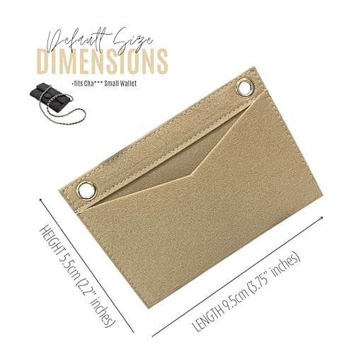 Card Holder Conversion Kit for Small Flap Wallet Insert & Chain Strap, Classic Small Wallet on Chain, Credit Card Holder Insert Crossbody Converter Kit (120cm Old Gold Metal Chain, Yellow)