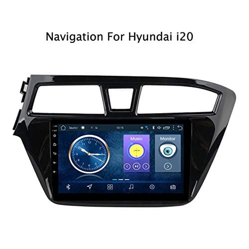 Foof Android Car Navigation Stereo with 10 Inches Touch Screen for Hyundai i20 2015-2018 Car Entertainment Multimedia Radio,WiFi/BT Tethering Internet,Support 64G SD &More