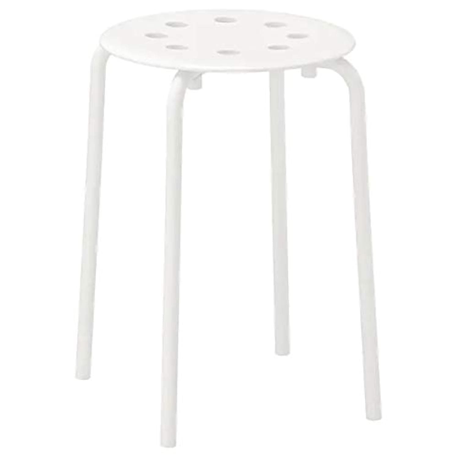 Ikea Marius Bar Stool, White (Seat Diameter: 0.320 m (12 5/8'') Width: 0.400 m (15 3/4'') Seat Height: 0.450 m (17 3/4''))