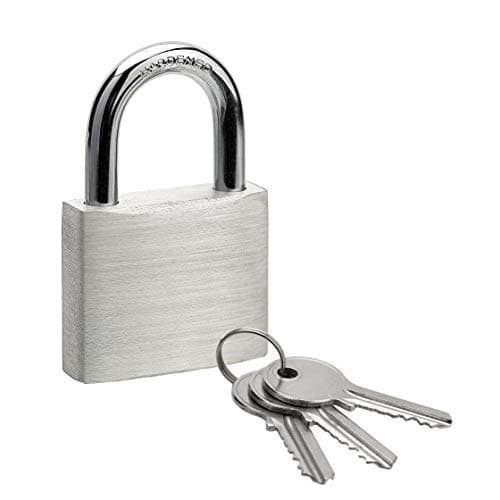 Aluminum keyed Padlock, Safety Lock with Key, 2 inch Wide Body,1 Pack