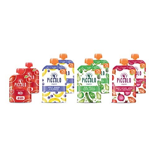 Piccolo Organic Favourites Variety Pack - 6 Months+ - Stage 1 - Gluten Free Puree Baby Food (7 Pack)
