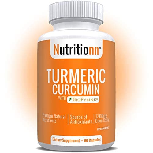 Turmeric Curcumin with Bioperine by Nutritionn - Premium Natural Healing Supplement - 60 Capsules
