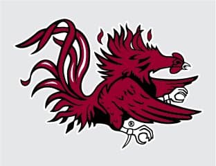 South Carolina Gamecocks GAMECOCK MASCOT 6" Vinyl Decal Car Truck USC Baseball Sticker