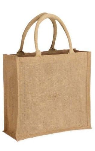 Natural Jute Burlap Handbag / Shopping Bag (2, 30 x 30 x 12 Cm)