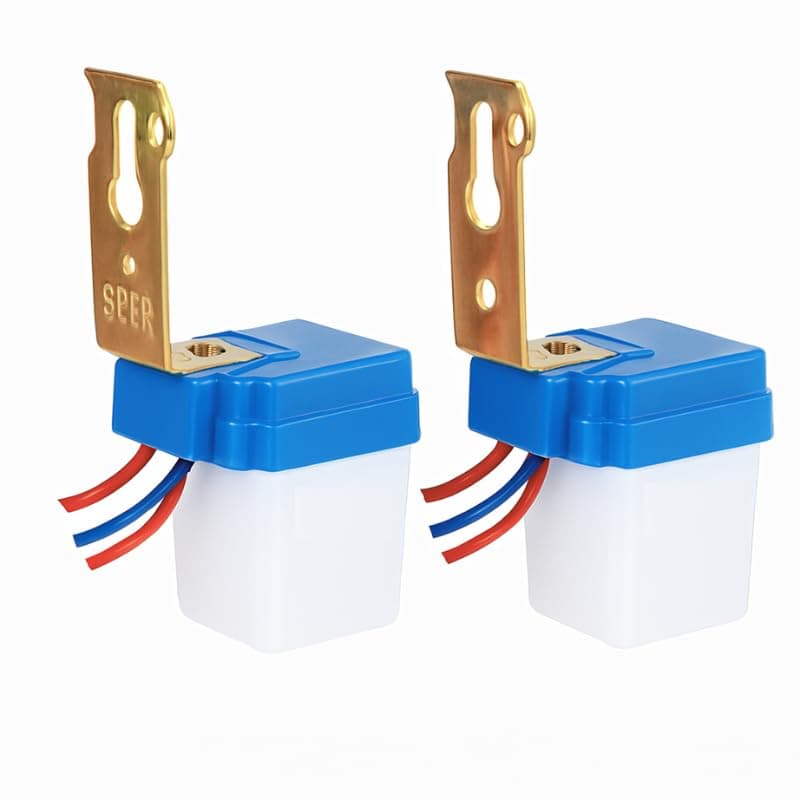 Quick Sense QS-301 220V Auto Day/Night Photocell Sensor Switch | Waterproof LDR Light Sensor for Outdoor Lighting Automation | 6A Load Capacity | Set of 2