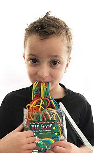 Elf Barf Rainbow Lace Licorice Funny Unique Christmas Stocking Stuffer Gag Birthday Girl, Boy and Teens Candy Gift (5.5 Ounces)