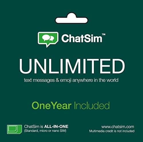 ChatSim Unlimited - Global SIM Card to Chat with Whatsapp, Telegram and Other ChatApps in Over 150 Countries