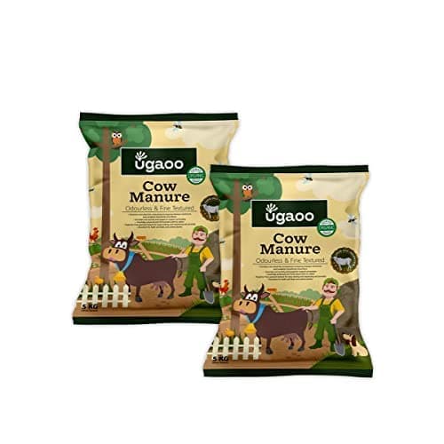 Ugaoo Cow Dung Manure Fertilizers for Plants & Home Gardening - 10 kg