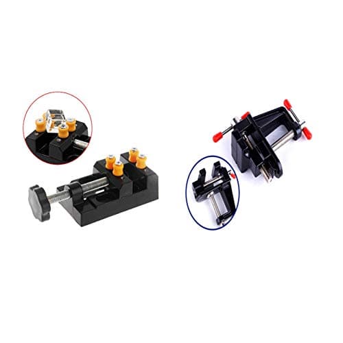 Castuvy 2Pcs Mini Vise Household Tiger Clamp Bench Vise Small Fixture Table Pliers Heavy Precision Pliers Tool