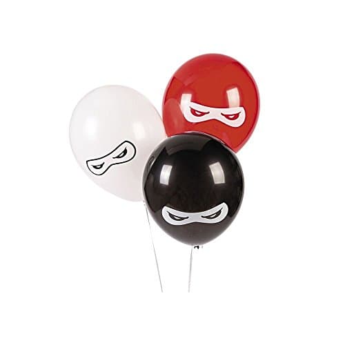 Fun Express BB13628879 Ninja Warriors 11 in. Latex Balloons 25 Pack