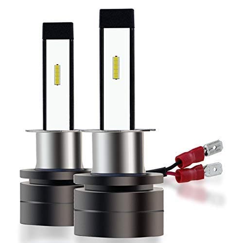 LEADTOPS H3 LED Headlight Bulbs, 11800 Lumens Extremely Bright High-Tech CSP Chip, 6000K White, Adjustable Beam Conversion Kits IP68 2-Pack