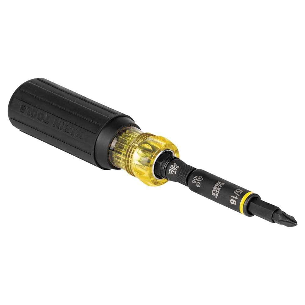 32500HD Multi-Bit Screwdriver/Nut Driver, Impact Rated 11-in-1 Tool with Phillips, Slotted, Square and Torx Tips