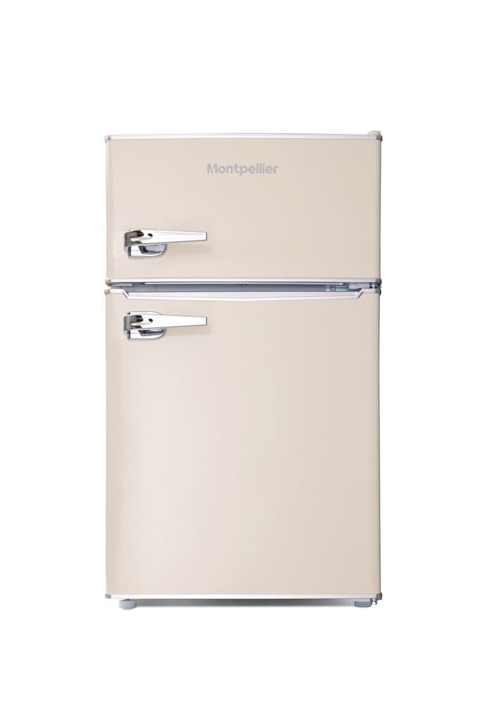 Montpellier MAB2030 Under Counter Retro Fridge Freezer (Cream) [Energy Class A+]