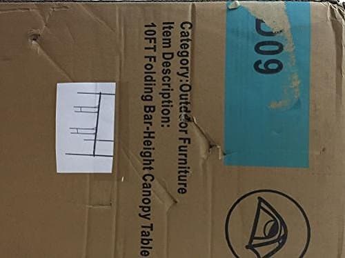 Bar-Height 10' Folding Canopy Table