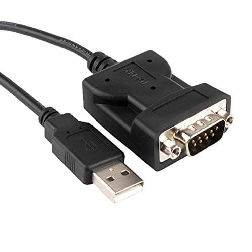 USB A Male to DB9 Male RS232 Serial Converter Adapter Cable with CP2102 Chipset for POS Scanner Barcoder Modem Printer Support Win7 8 8.1 10 Android Mac Linux (Chipset:CP2102+ZT213)