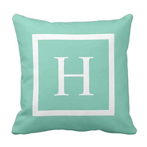 erghn Seafoam Chic Square | Monogram Throw pillow case 18 * 18