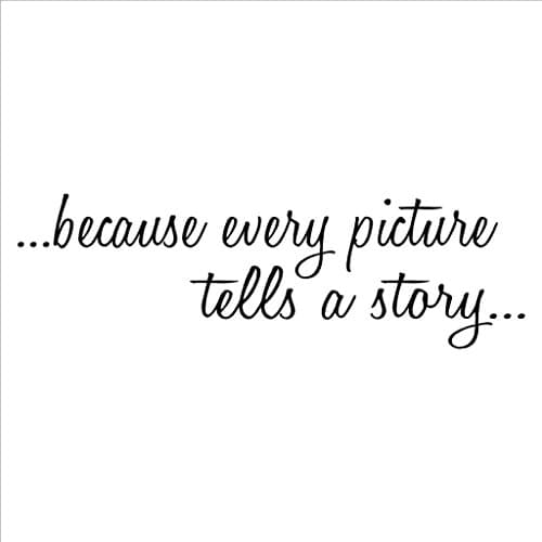 Decalify Because Every Picture Tells a Story All Saying Vinyl Lettering Home Decor Stickers Appliques Quotes