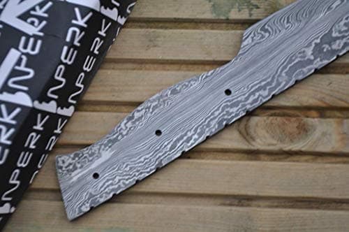Perkin Damascus Steel Blade for Making Your Own Hunting Knife - PB2