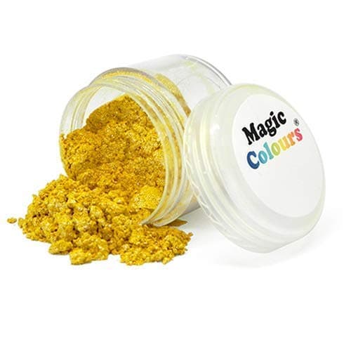 Magic Colours Lustre Dust Edible Color for Baking Supply Cake Decoration Luster Dust for Sparkling Effect Glittering Shiner Dust - Gold, Pack of 1, 60g