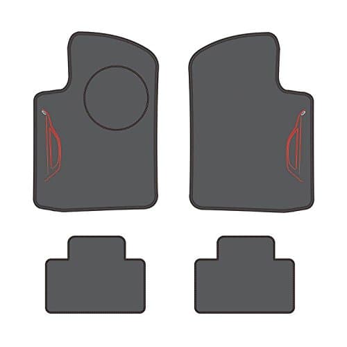 Speedlab Custom Fit Floor Mat for Select Fiat 500 Models (Grey) (4 Piece)